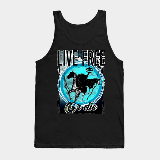 HEADLESS HORSEMEN LIVE FREE OR DIE variant C Tank Top by REDEEM the RUINS